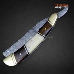 Fancy Handmade Damascus Steel Razor - Image 4