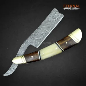 Fancy Handmade Damascus Steel Razor - Image 5