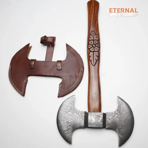 Damascus Steel Double Edge Axe