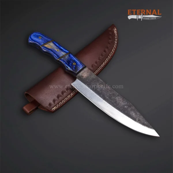 Blue Damascus Chef Knife