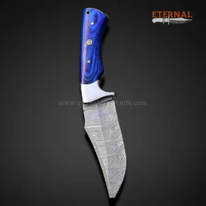 Blue Sheep Horn Damascus Bull Knife - Image 3