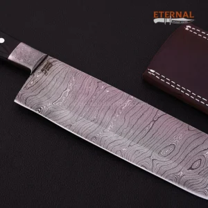 Damascus Cleaver Knife - Image 5