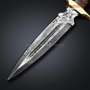 Handmade Damascus Dagger Knife - Image 3