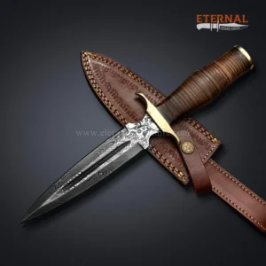 Handmade Damascus Dagger Knife - Image 4